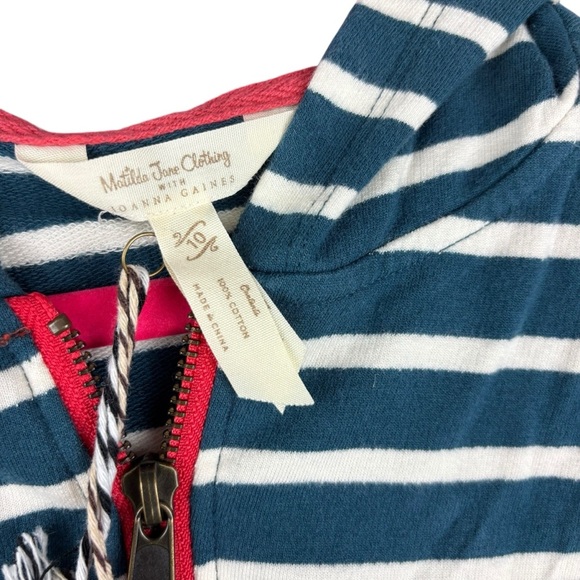 Matilda Jane Navy and White Striped Hoodie - Picture 4 of 8
